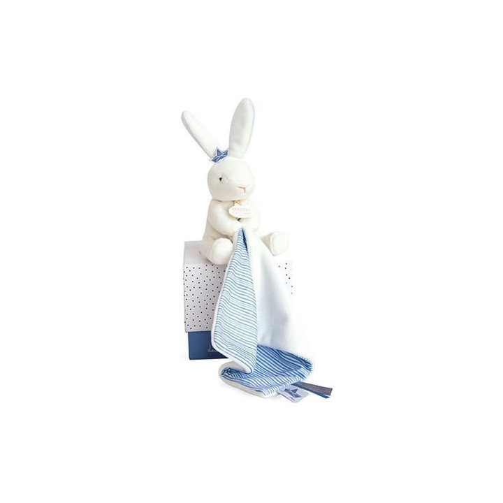 Doudou Dárková sada - králíček námořník s muchláčkem 10 cm