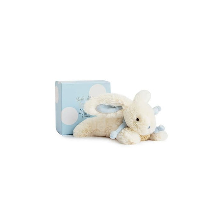Doudou Dárková sada - Plyšový králíček modrý 20 cm