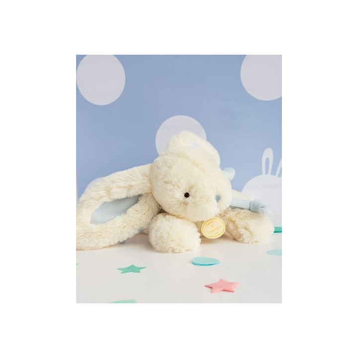 Doudou Dárková sada - Plyšový králíček modrý 20 cm