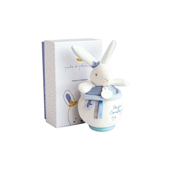 Doudou Dárková sada - Plyšový králíček námořník hrající melodii 14 cm