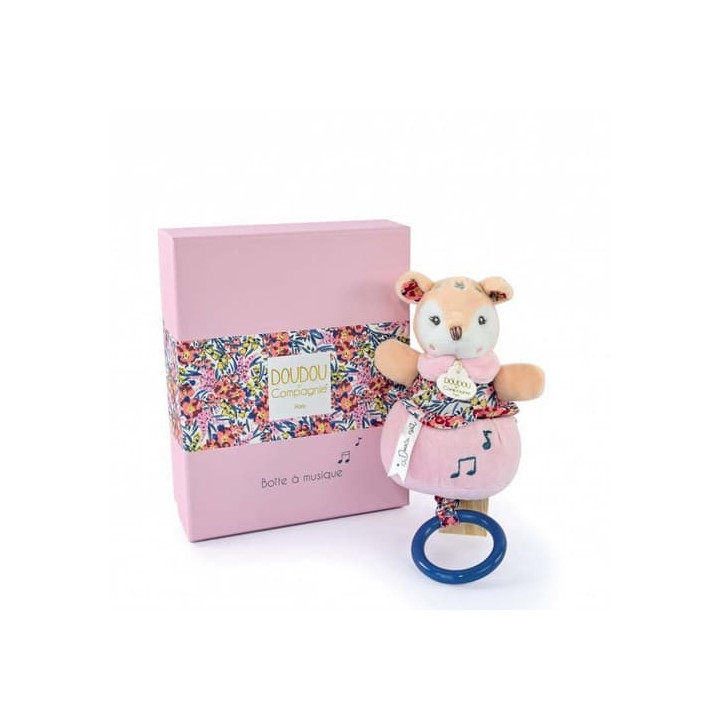Doudou Dárková sada - Plyšová srnka hrající melodii 20 cm