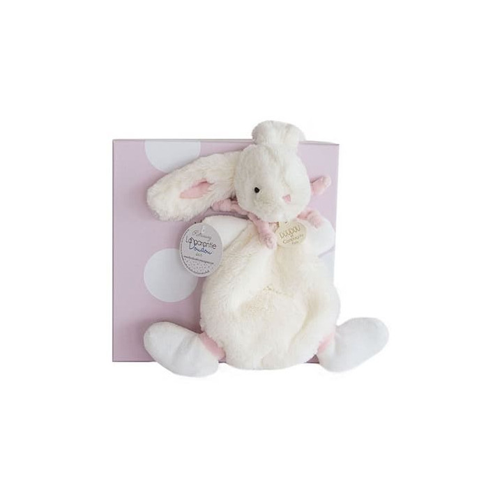 Doudou Dárková sada - Plyšový králíček růžový 26 cm