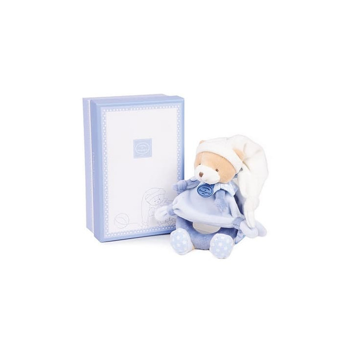 Doudou Dárková sada - Plyšové chrastítko medvídek 19 cm