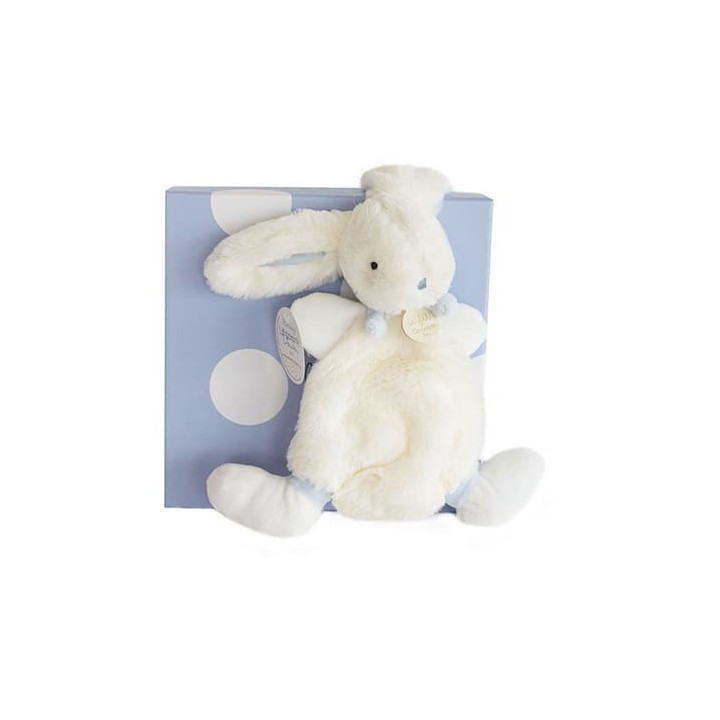 Doudou Dárková sada - Plyšový králíček modrý 26 cm