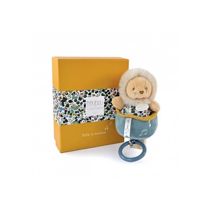 Doudou Dárková sada - Plyšový lvíček hrající melodii 20 cm