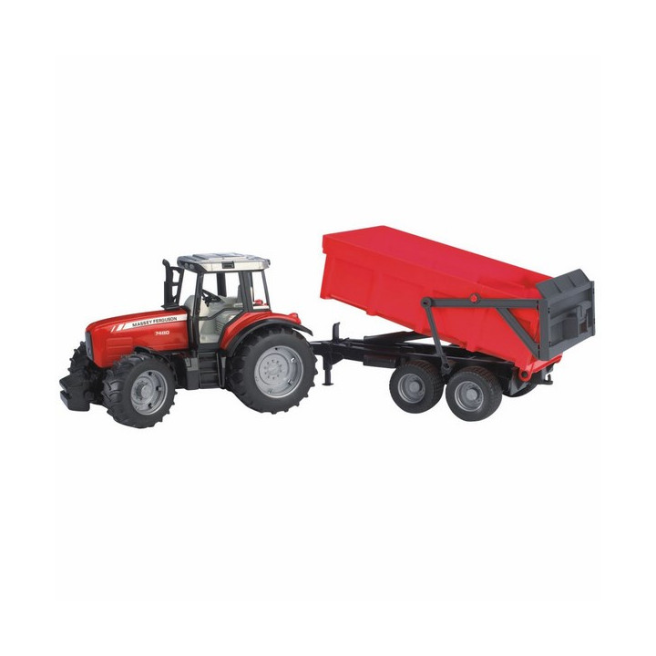 Bruder 2045 Traktor MASSEY FERGUSON se sklopným vozem