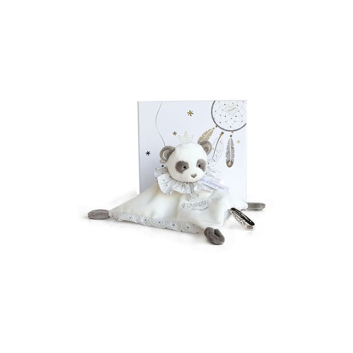 Doudou Dárková sada - plyšový usínáček panda 20 cm