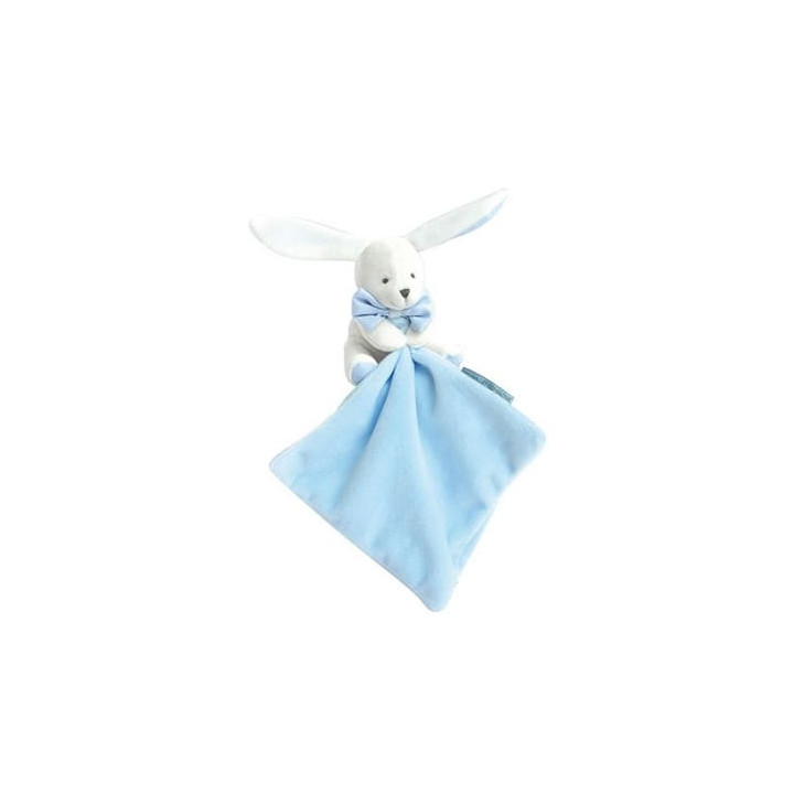 Doudou Dárková sada modrá - králíček s muchláčkem 10 cm