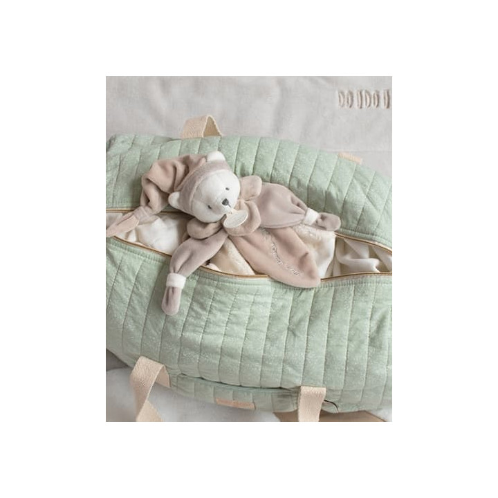 Doudou Dárková sada - plyšový usínáček béžový medvídek 24 cm