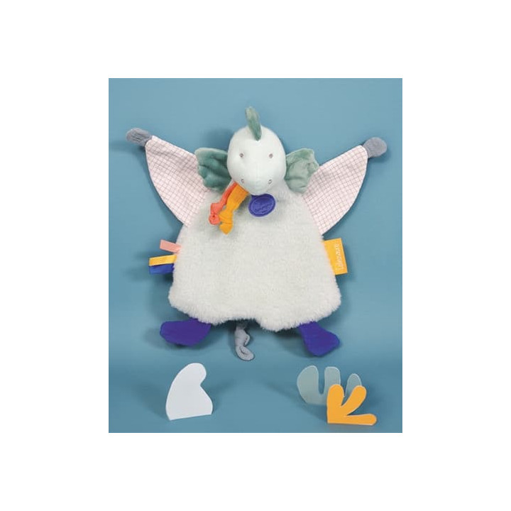 Doudou Dárková sada - Plyšový usínáček dinosaurus zelený 25 cm