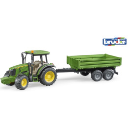 Bruder 2108 Traktor John Deere 5115 M s valníkem-šedá kola