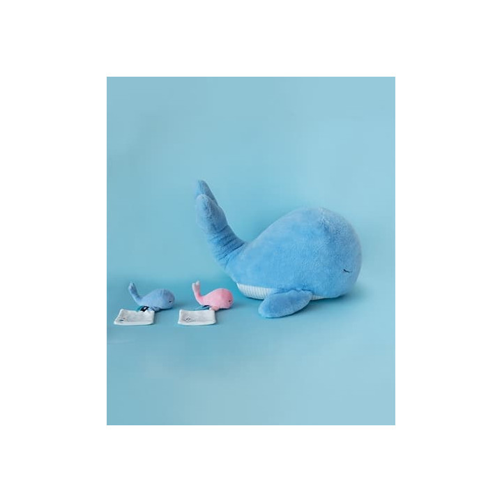 Doudou Plyšová modrá velryba 60 cm