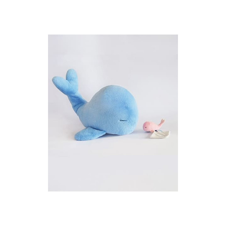 Doudou Plyšová modrá velryba 60 cm