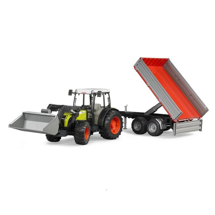 Bruder 2112 Traktor CLAAS Nectis 267F+čelní nakladač+sklápěcí vůz