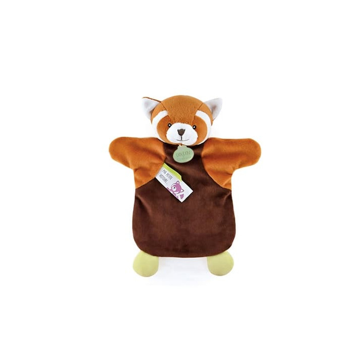 Doudou Plyšový maňásek panda červená 25 cm