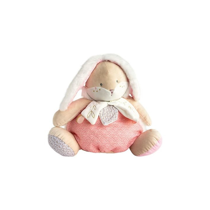 Doudou Růžový králíček s prostorem pro uložení pyžámka 38 cm
