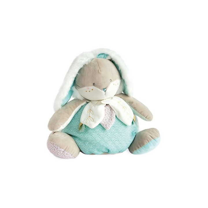 Doudou Tyrkysový králíček s prostorem pro uložení pyžámka 38 cm