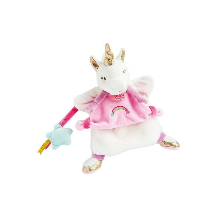Doudou Plyšový maňuška jednorožec 25 cm