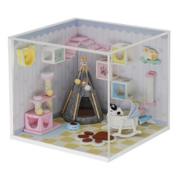 miniatura domečku Domov kočičky Mňau