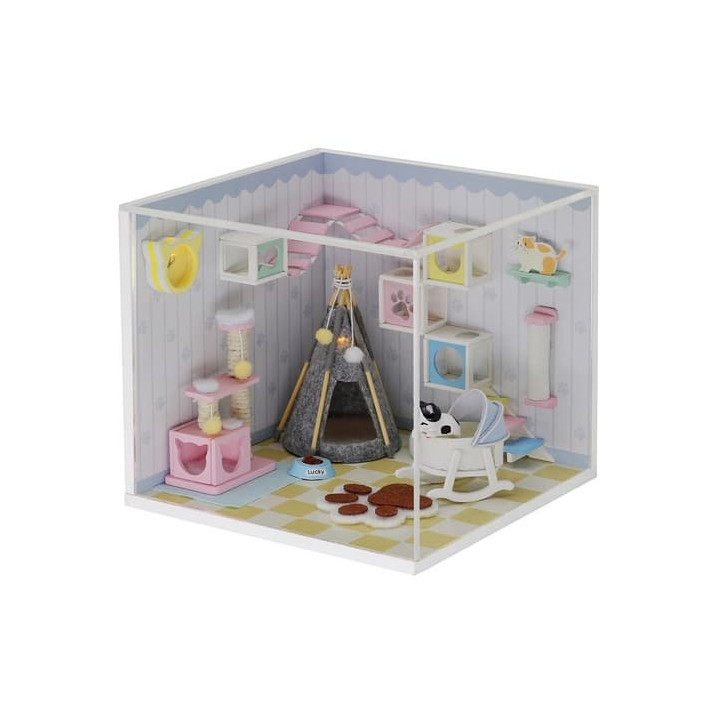 miniatura domečku Domov kočičky Mňau