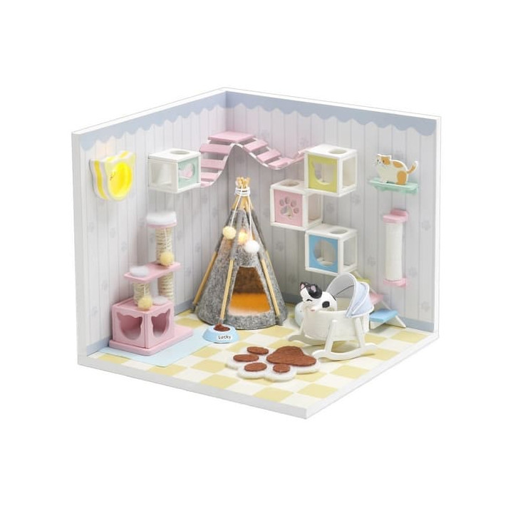 miniatura domečku Domov kočičky Mňau