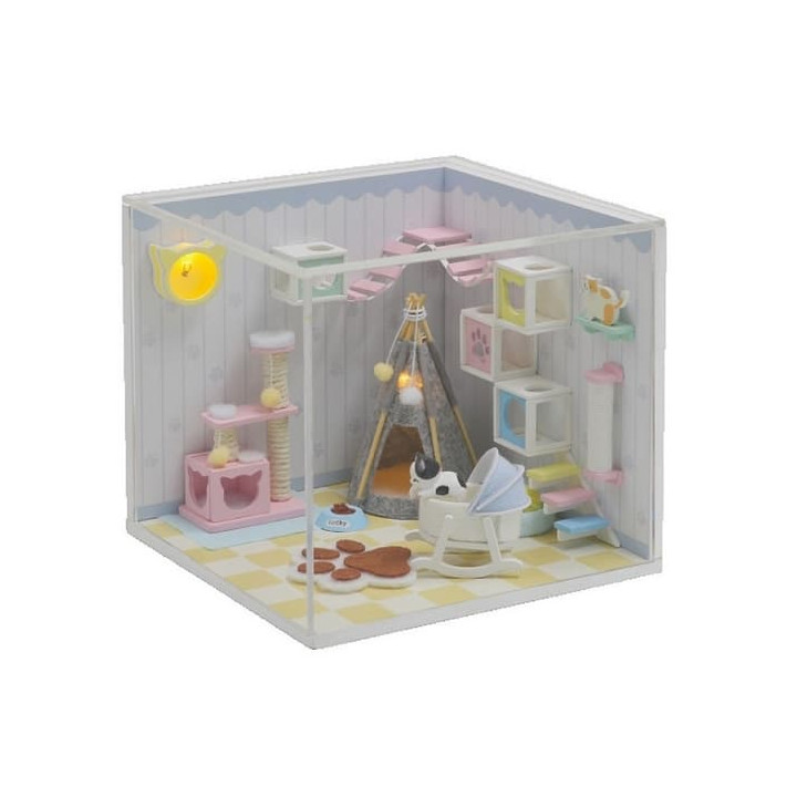 miniatura domečku Domov kočičky Mňau