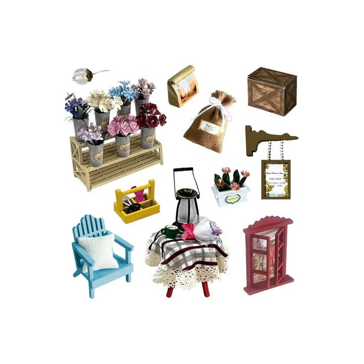 miniatura domečku Pokoj květinového odpočinku