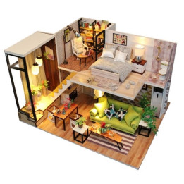 miniatura domečku Romantický skandinávský styl