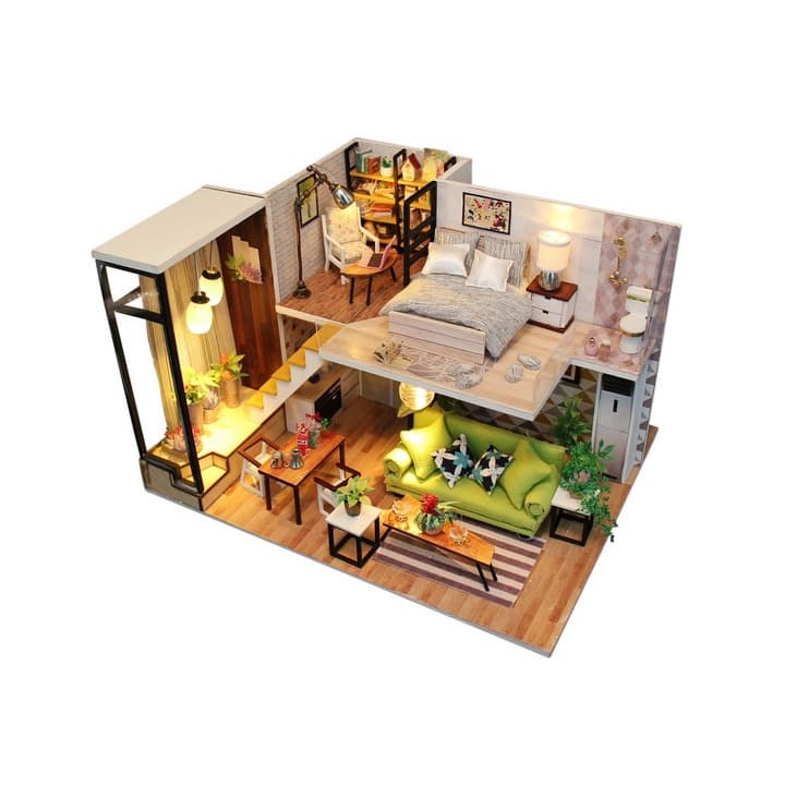 miniatura domečku Romantický skandinávský styl