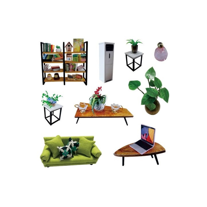 miniatura domečku Romantický skandinávský styl