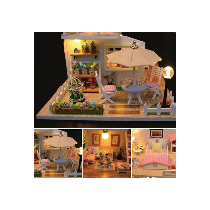 miniatura domečku Růžový dům