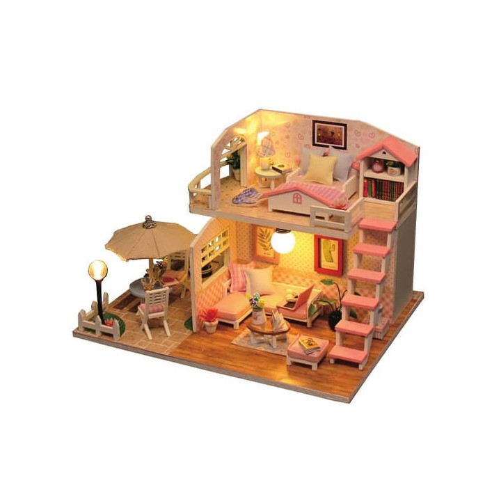 miniatura domečku Růžový dům