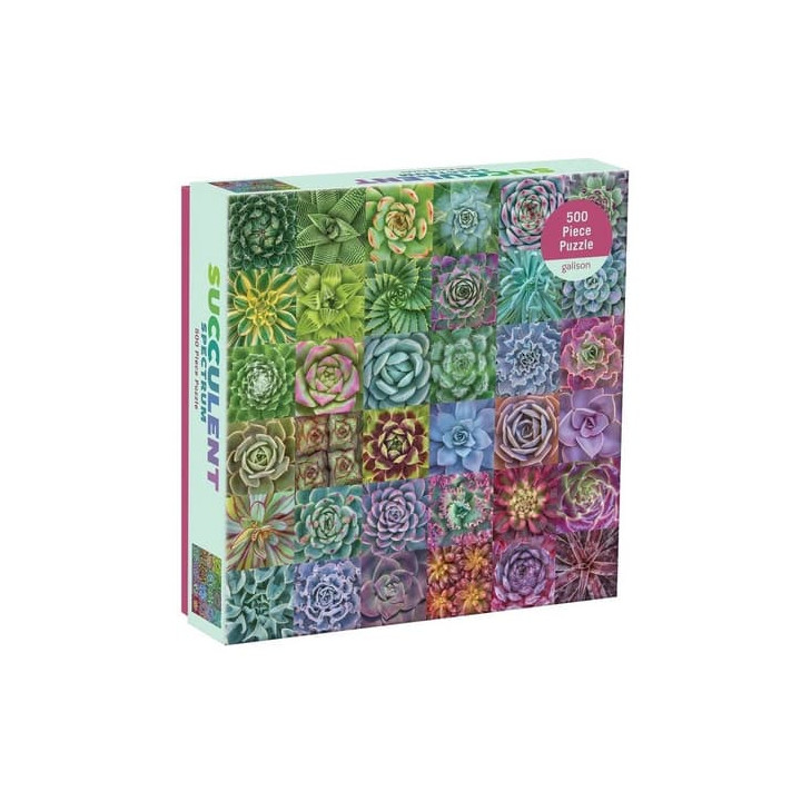 Galison Puzzle Barevné sukulenty 500 dílků