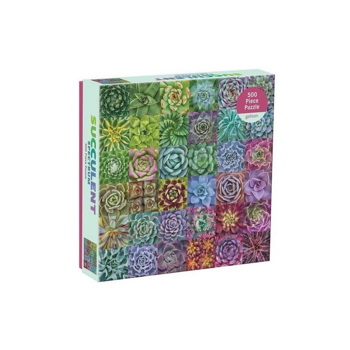 Galison Puzzle Barevné sukulenty 500 dílků