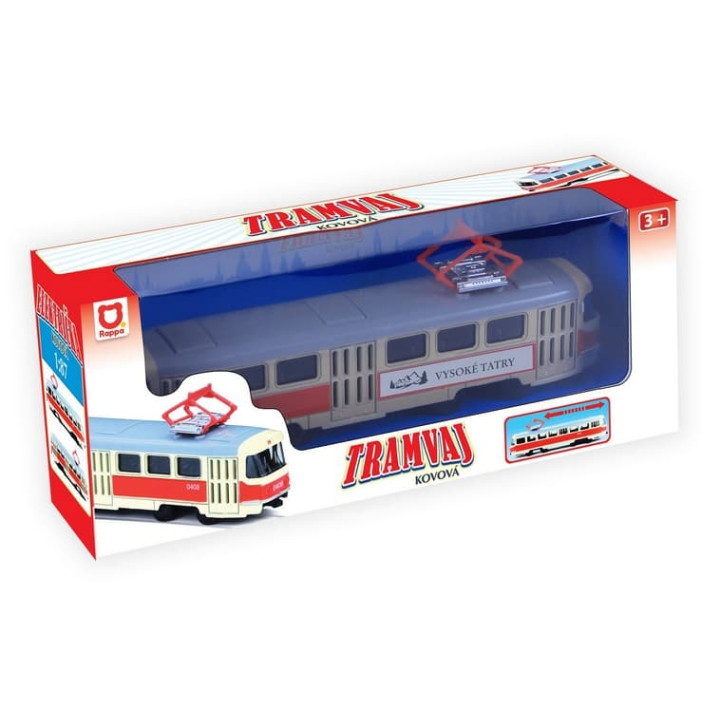 KOVOVÁ RETRO TRAMVAJ 16 CM VYSOKÉ TATRY