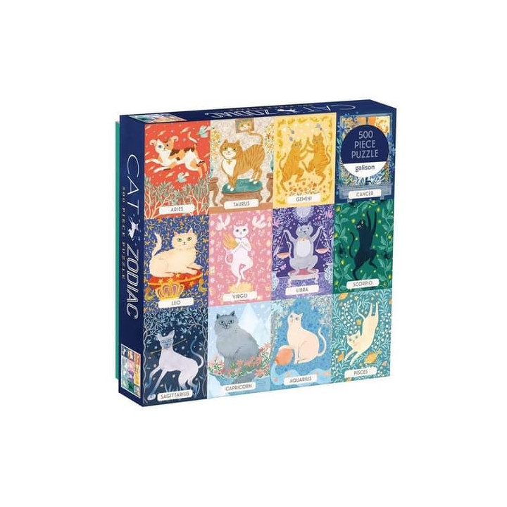 Galison Puzzle Kočičí zvěrokruh 500 dílků