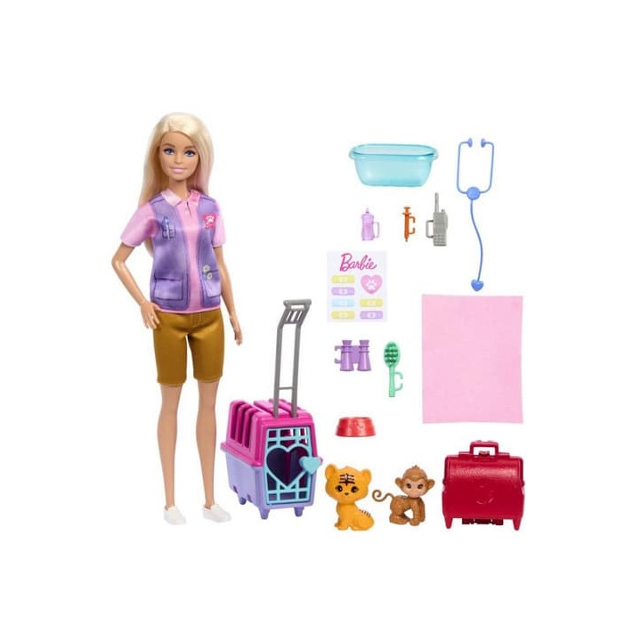 Barbie®PANENKA ZACHRAŇUJE ZVÍŘÁTKA - BLONDÝNKA