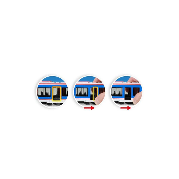 Kovová tramvaj modrá 20 cm