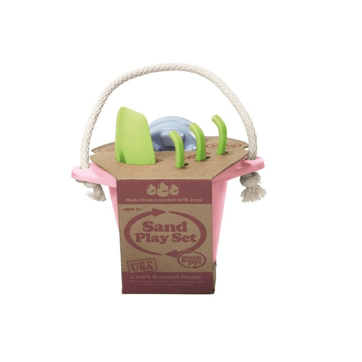 Green Toys Růžový set na písek