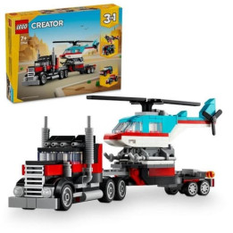 Lego Creator 31146 Náklaďák s plochou korbou a helikoptéra