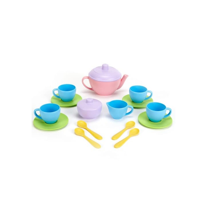Green Toys Čajový set Pink 17 ks