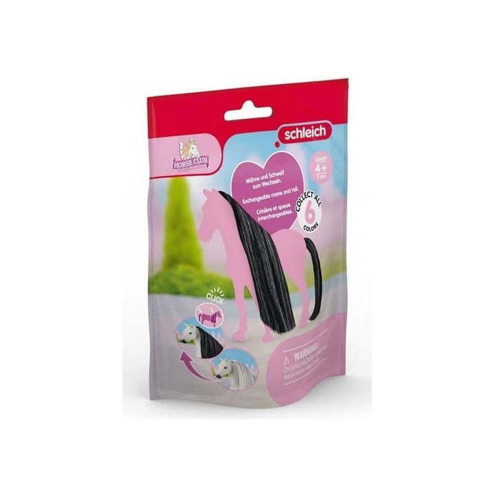 Schleich 42649 Černé doplňky na ocas a hřívu