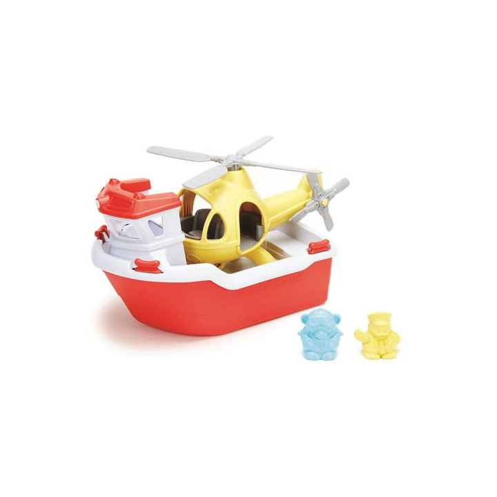 Green Toys Záchranná loď s helikoptérou