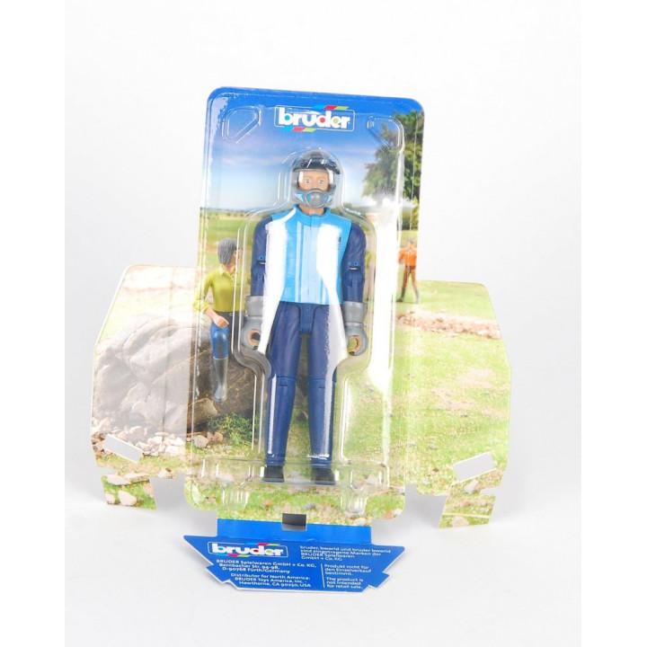 BWORLD figurka 46115 závodník světle modrý