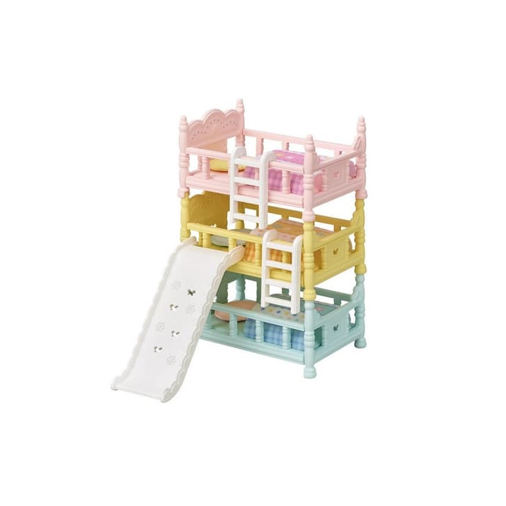 Sylvanian Families - Třípatrová postel se skluzavkou