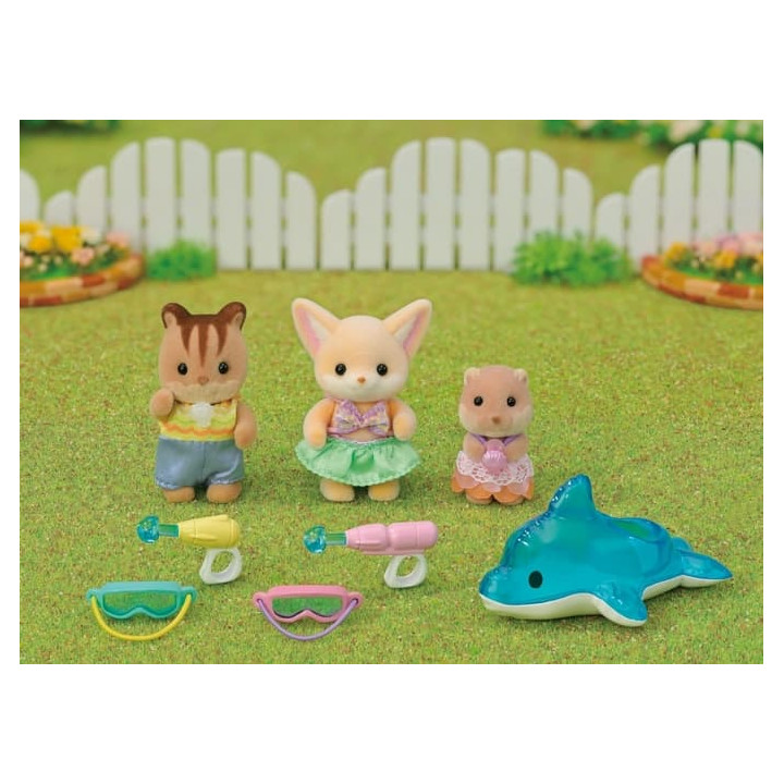 Sylvanian Families Zábava u bazénu Baby Trio