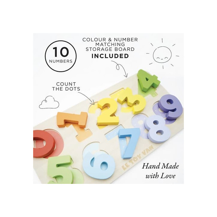 Le Toy Van Petilou Vkládací puzzle s čísly