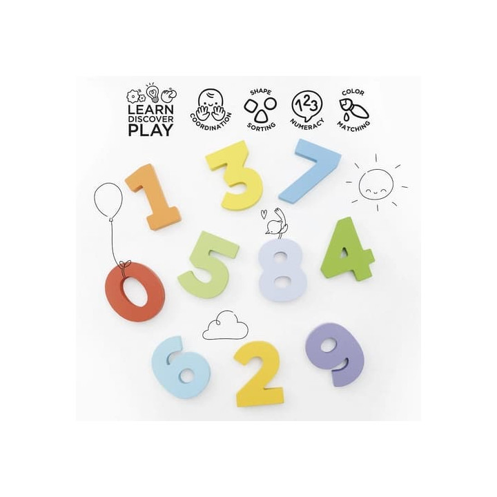 Le Toy Van Petilou Vkládací puzzle s čísly