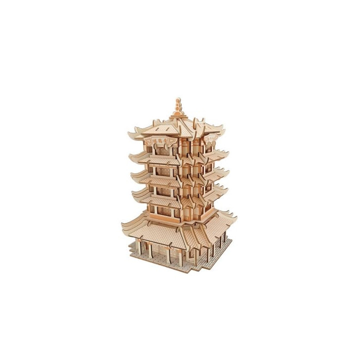 Woodcraft Dřevěné 3D puzzle Yellow Crane Tower
