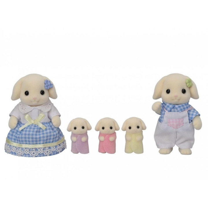 Sylvanian Families - rodina Flora králíci s trojčaty